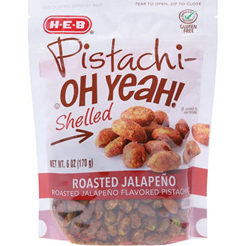 H-E-B Pistachi-OH YEAH! Shelled Pistachios - Roasted Jalapeño