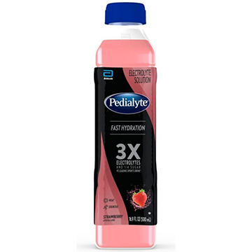 Pedialyte Electrolyte Solution Strawberry Ready-to-Drink Bottle
