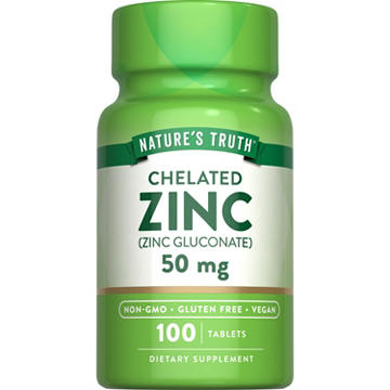 Nature's Truth Chelated Zinc 50 mg Tablets