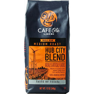 CAFE Olé by H-E-B Hub City Blend Medium Roast Whole Bean Coffee