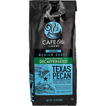 CAFE Olé by H-E-B Decaf Texas Pecan Medium Roast Ground Coffee