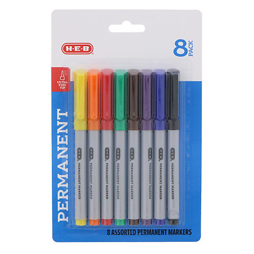 Crayola Fine Line Permanent Markers - Assorted Color - Shop Markers at H-E-B