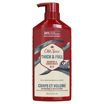Old Spice Thick & Full 2 in 1 Shampoo & Conditioner - Deep Sea Minerals Scent