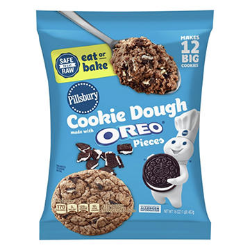 Pillsbury Ready to Eat or Bake Cookie Dough - Oreo Pieces