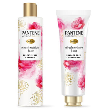 Pantene Nutrient Blends Moisture Boost  Rose Water Shampoo & Conditioner