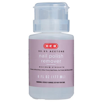H-E-B 99.9% Acetone Nail Polish Remover With Pump