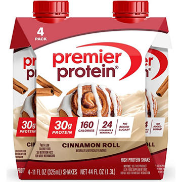 Premier Protein 30g Protein Shakes 4 pk Bottles - Cinnamon Roll