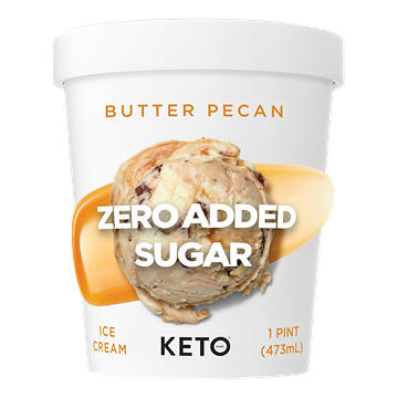Keto Pint Zero Added Sugar Butter Pecan Ice Cream