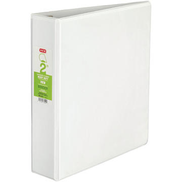 H-E-B Locking D Ring Heavy Duty View Binder - White