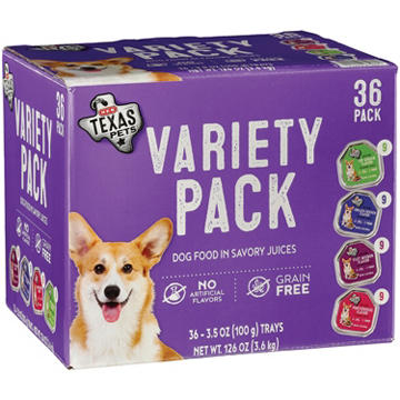 H-E-B Texas Pets Wet Dog Food - Sirloin, Chicken, Filet Mignon & Porterhouse Variety Pack