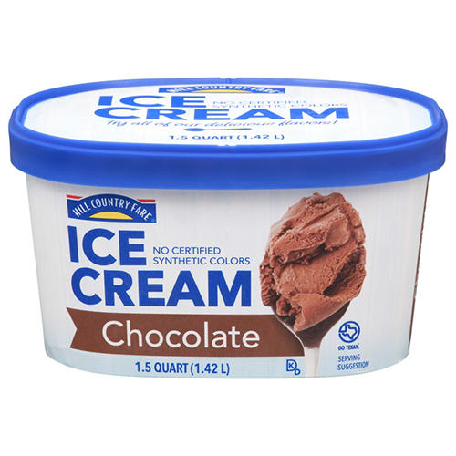Hill Country Fare Chocolate Ice Cream, 1.5 qt