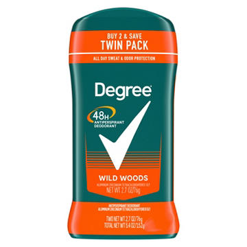 Degree Men 48 Hr Antiperspirant Deodorant - Wild Woods, 2.7 oz