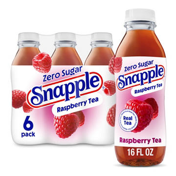Snapple Zero Sugar Raspberry Iced Tea 6 pk Bottles