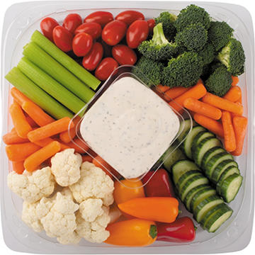 H-E-B Deli Medium Veggie Party Tray - Ranch Dip