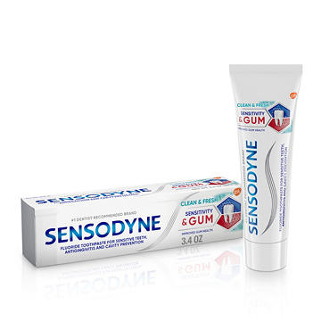 Sensodyne Sensitivity & Gum Sensitive Toothpaste, Clean & Fresh
