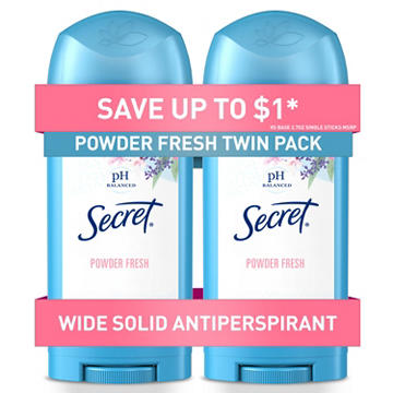 Secret 24 Hr Invisible Solid Antiperspirant Deodorant - Powder Fresh