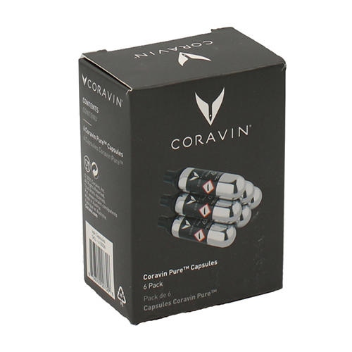 その他 CORAVIN Coravin Pure Capsules 6 Pack Coravin Pure Argon Gas - 6 Capsules - The Waiter's Friend