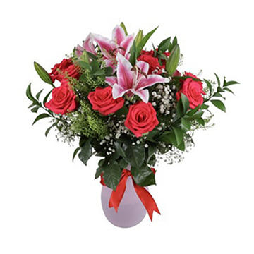 BLOOMS by H-E-B Color Roses & Lilies Flower Arrangement