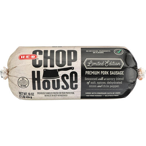 H-E-B Premium Pork Breakfast Sausage - Chophouse, 16 oz