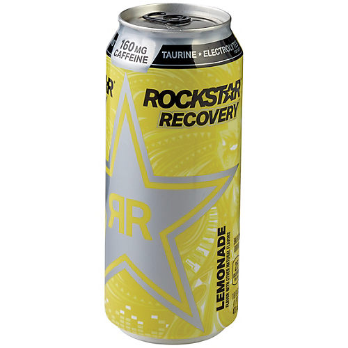  Rockstar Recovery Lemonade Energy Drink, Caffeine and