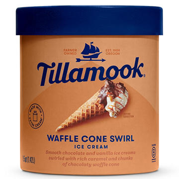 Tillamook Waffle Cone Swirl Ice Cream