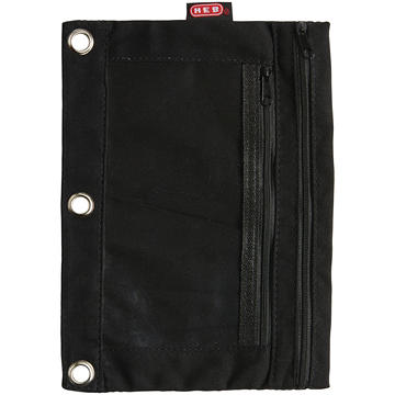 H-E-B Dual Compartment Pencil Binder Pouch - Black