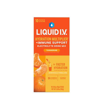 Liquid I.V. Tangerine Hydration Multiplier +Immune Support Electrolyte Drink Mix Sticks