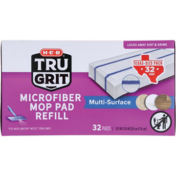 H-E-B Tru Grit Microfiber Mop Pad Refills, Value Pack