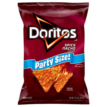 Doritos Spicy Nacho Tortilla Chips Party Size