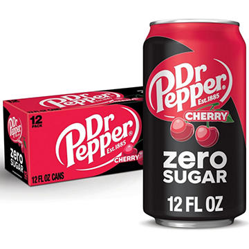 Dr Pepper Cherry Zero Sugar Soda 12 pk Cans
