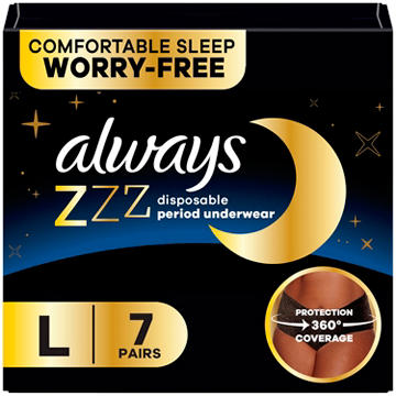 Always ZZZs Disposable Period Underwear - Size L