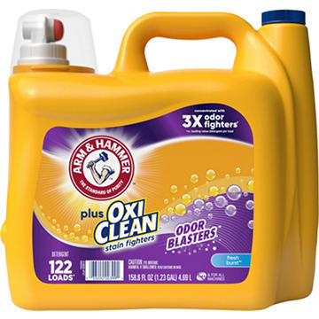 Arm & Hammer Plus OxiClean Odor Blasters HE Liquid Laundry Detergent, 122 Loads - Fresh Burst