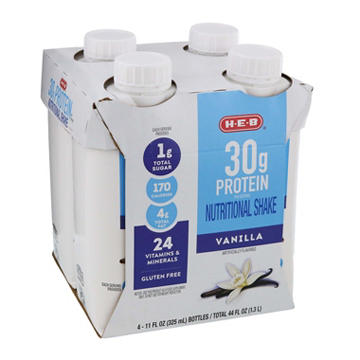 H-E-B 30g Protein Nutritional Shakes 4 pk Bottles - Vanilla