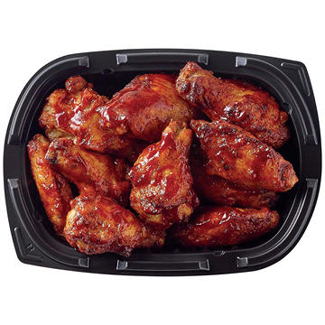Meal Simple by H-E-B Seasoned Chicken Wings - Kansas City-Style BBQ - Small (Sold Hot)