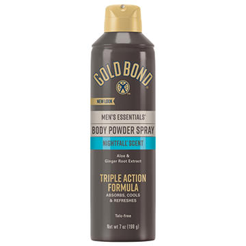 Gold Bond Men's Essentials Talc-Free Body Powder Spray - Nightfall