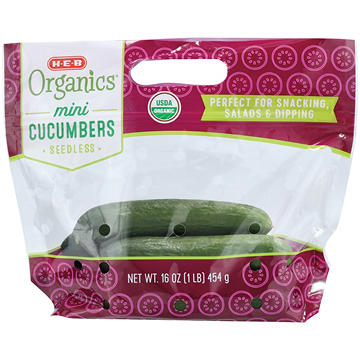 H-E-B Organics Fresh Mini Seedless Cucumbers