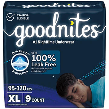 Goodnites Boys' Nighttime Bedwetting Underwear -  XL (95-120 lbs)