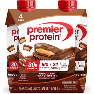 Premier Protein 30g Protein Shakes 4 pk - Chocolate Peanut Butter