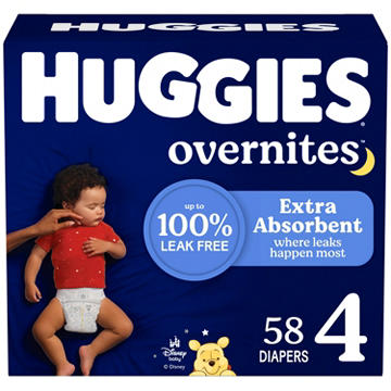 Huggies Overnites Nighttime Baby Diapers - Size 4