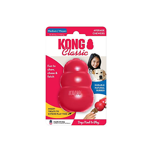 Kong - Classic Dog Toy, Durable Natural Rubber- Fun to Chew, Chase and Fetch - for Large Dogs