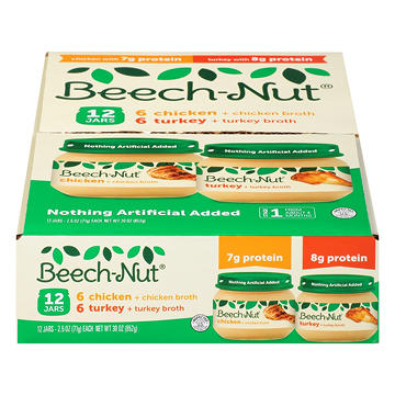 Beech-Nut Stage 1 Baby Food Variety Pack - Chicken & Turkey