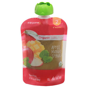 FruityU Organic Baby Food Pouch - Apple Mango Spinach