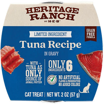 Heritage Ranch by H-E-B Limited Ingredient Grain-Free Wet Cat Treat - Tuna