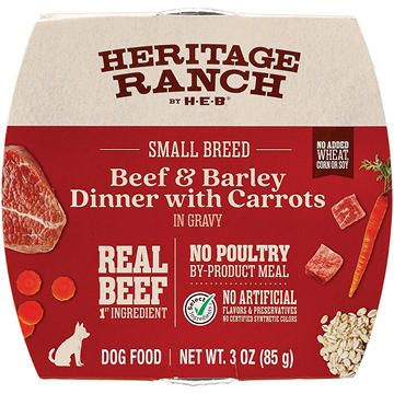 Heritage Ranch by H-E-B Small Breed Adult Wet Dog Food - Beef, Barley & Carrots