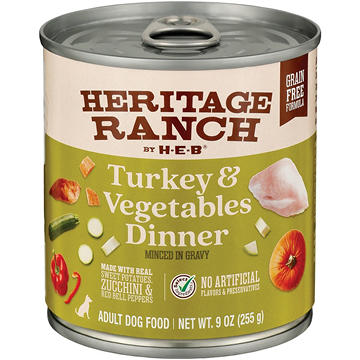 Heritage Ranch by H-E-B Grain-Free Wet Adult Dog Food - Minced Turkey & Vegetable