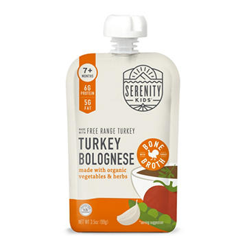 Serenity Kids Baby Food Pouch - Turkey Bolognese with Bone Broth