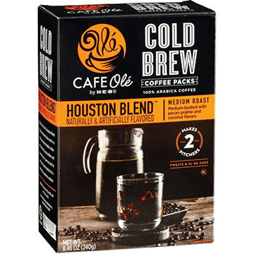 CAFE Olé by H-E-B Cold Brew Coffee Packs - Houston Blend