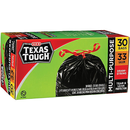 Husky Large Trash Bags, 30 Gallon, 80 Black Bags (Unscented,  Tear-Resistant, Drawstring)