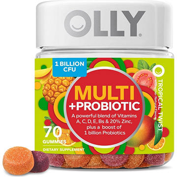 OLLY Daily Multivitamin & Probiotic 1 Billion CFU Digestive Support Gummies - Tropical Twist