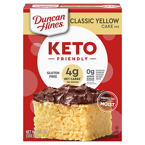 King Arthur Baking Keto Cake Mix, Yellow, 2g Net Carbs 0g Added Sugar Per  Serving, Low Carb & Keto Friendly, 9oz, White